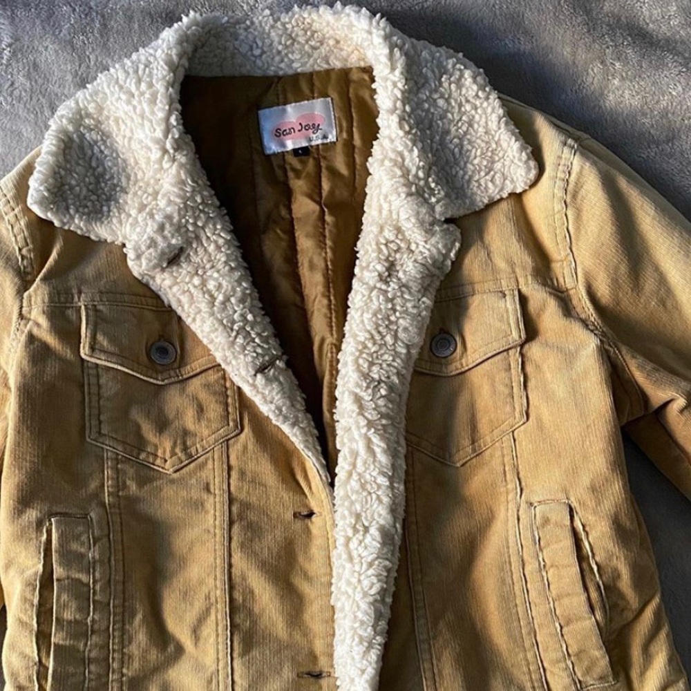 Corduroy Tan Jacket with fleece lining